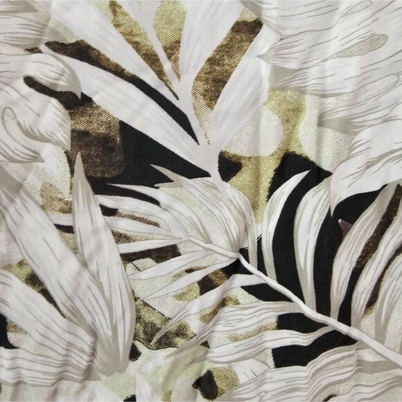 Denim + Flower Tropical Print Button Down Shirt Sz L Beach Resortwear Festival - Picture 6 of 16